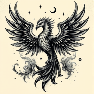 Gothic Phoenix Tattoo