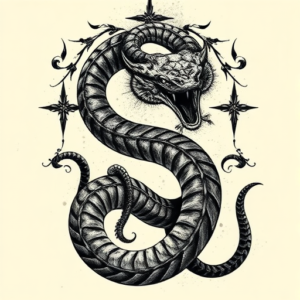 Gothic Snake Tattoo