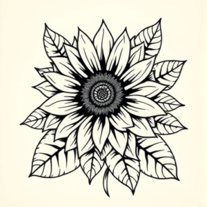 Hawaiian Sunflower Tattoo