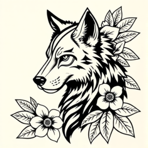 Hawaiian Wolf Tattoo