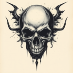 Horror Realism Skull Tattoo