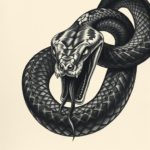 Horror Realism Snake Tattoo