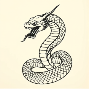 Japanese Snake Tattoo