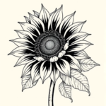 Japanese Sunflower Tattoo