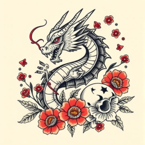 Mexican Dragon Tattoo