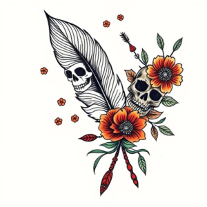 Mexican Feather Tattoo