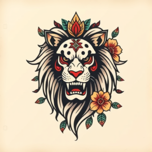 Mexican Lion Tattoo