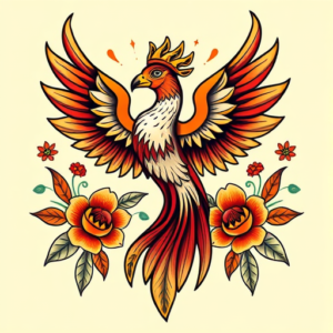 Mexican Phoenix Tattoo