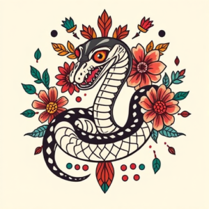 Mexican Snake Tattoo