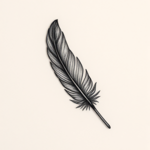 Micro Realism Feather Tattoo