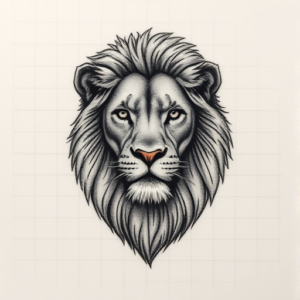 Micro Realism Lion Tattoo