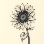 Micro-Realism Sunflower Tattoo