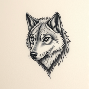 Micro Realism Wolf Tattoo