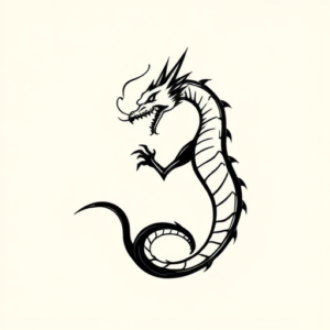Minimalist Dragon Tattoo