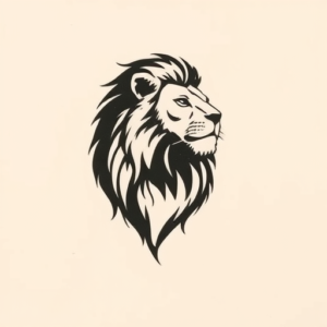 Minimalist Lion Tattoo
