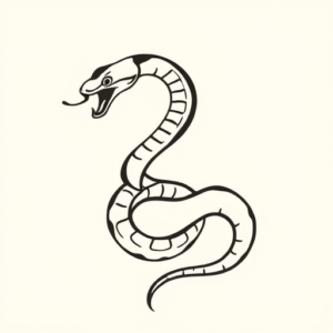 Minimalist Snake Tattoo