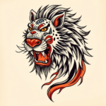 Neo-Japanese Lion Tattoo