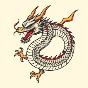 Neo-Traditional Dragon Tattoo