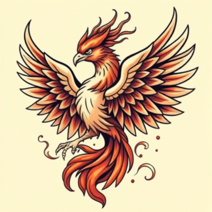 Neo-Traditional Phoenix Tattoo