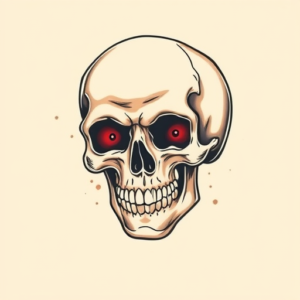 Neo-Traditional Skull Tattoo