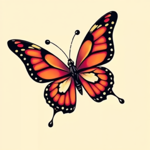 New School Butterfly Tattoo
