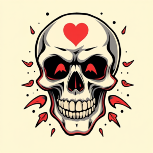 New School Skull Tattoo