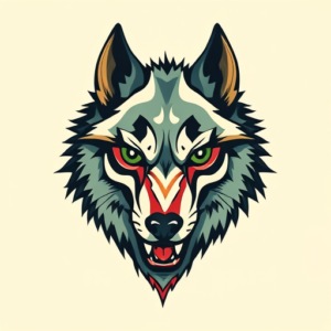 New School Wolf Tattoo