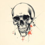 Painterly Skull Tattoo
