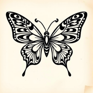 Polynesian Butterfly Tattoo
