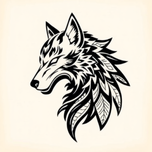 Polynesian Wolf Tattoo