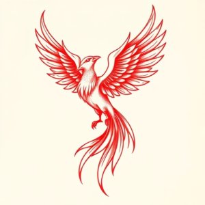 Red Ink Phoenix Tattoo