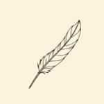 Single Line Feather Tattoo