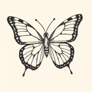 Stick-And-Poke Butterfly Tattoo