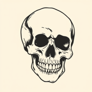 Stick-And-Poke Skull Tattoo