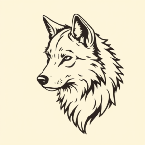 Stick-And-Poke Wolf Tattoo