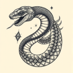 Surrealism Snake Tattoo