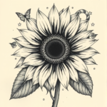 Surrealism Sunflower Tattoo