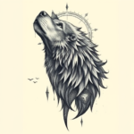 Surrealism Wolf Tattoo