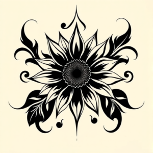 Tribal Sunflower Tattoo