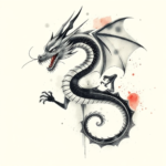 Watercolor Dragon Tattoo