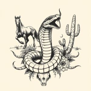 Western Snake Tattoo