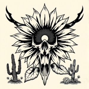 Western Sunflower Tattoo