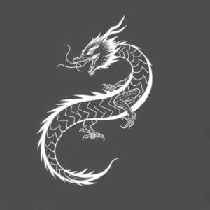 White Ink Dragon Tattoo