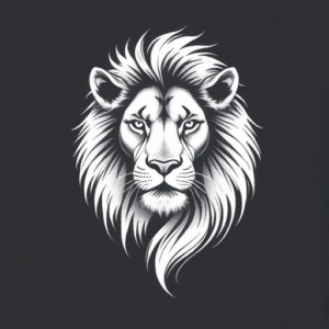 White Ink Lion Tattoo