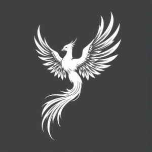 White Ink Phoenix Tattoo
