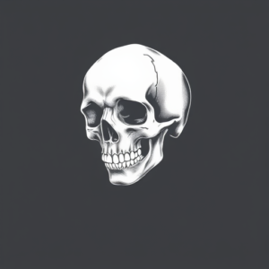 White Ink Skull Tattoo