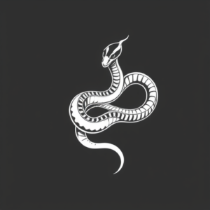 White Ink Snake Tattoo