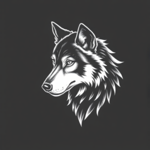 White Ink Wolf Tattoo