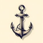 3D Anchor Tattoo