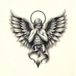 3D Angel Tattoo
